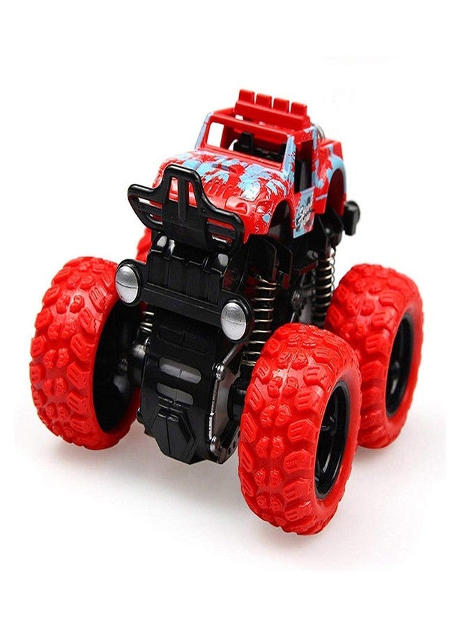 PULSBERY Plastic Unbreakable 4 Wheel Friction Powered Mini Rock Trucks Cars - Drive Vehicles Toys for Boys with Big Rubber Tires,Random,Pack of 1 - Image 1